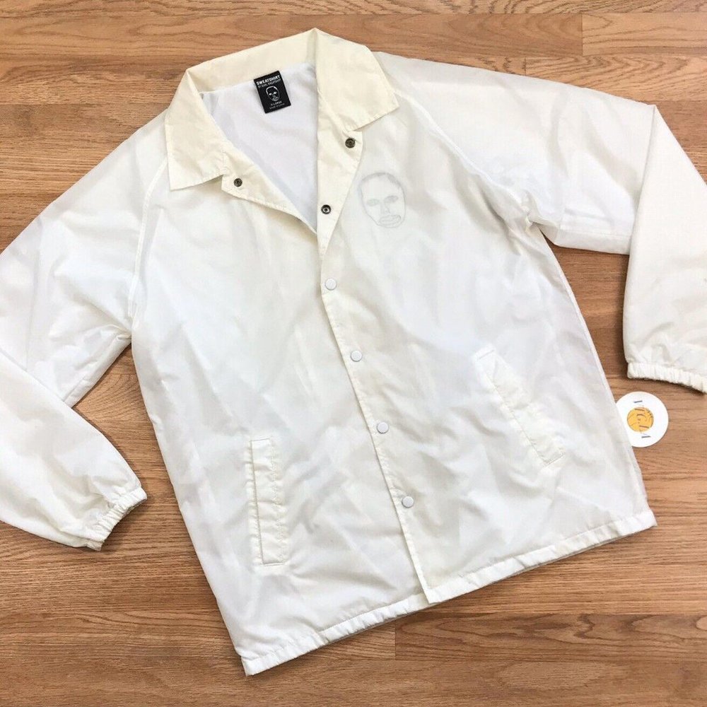 EARL SWEATSHIRT WINDBREAKER JACKET XL MENS WHITE COACHES OFWGKTA GOLF WANG TYLER